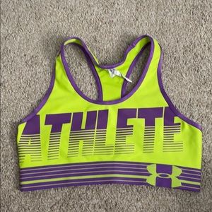 Neon Green and Purple Athlete Under Armor Sportbra